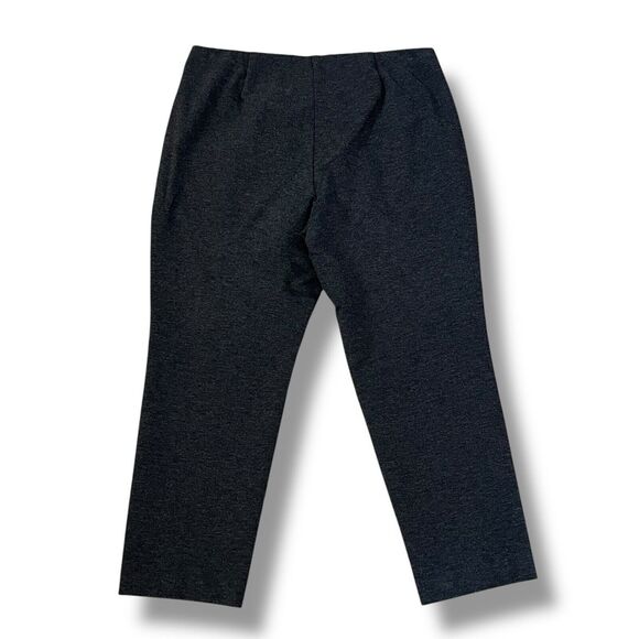 J. Jill Charcoal Gray Ponte Slim Leg Pants Size L Petite Pull-On Office Career - Picture 7 of 8